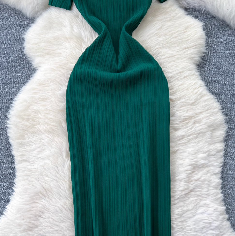 Premium Solid Color Bodycon Knit Dress