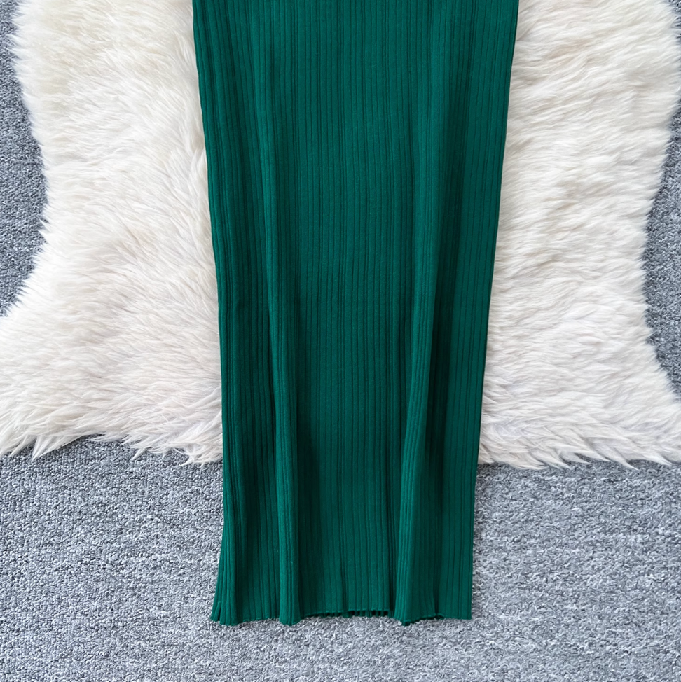 Premium Solid Color Bodycon Knit Dress
