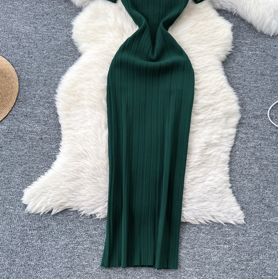 Premium Solid Color Bodycon Knit Dress