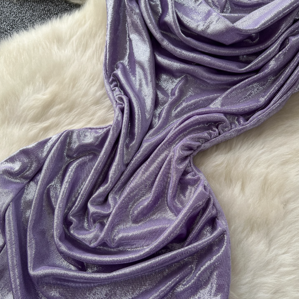 Draped Neckline Pleated Slip Dress