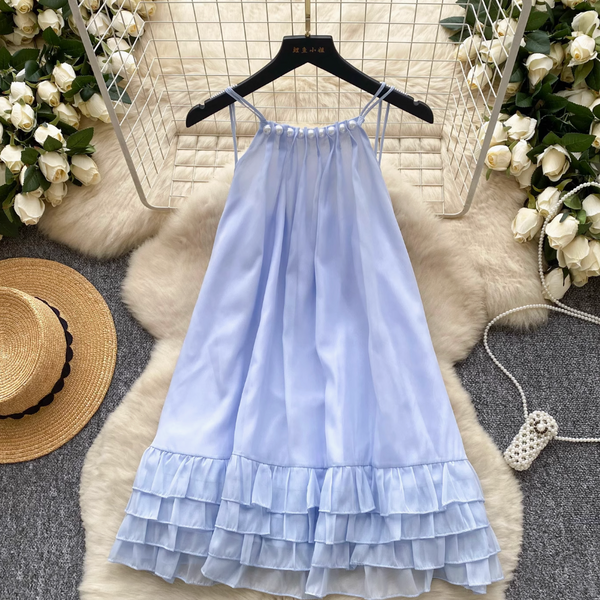 Sweetie Beaded Layered Slip Dress