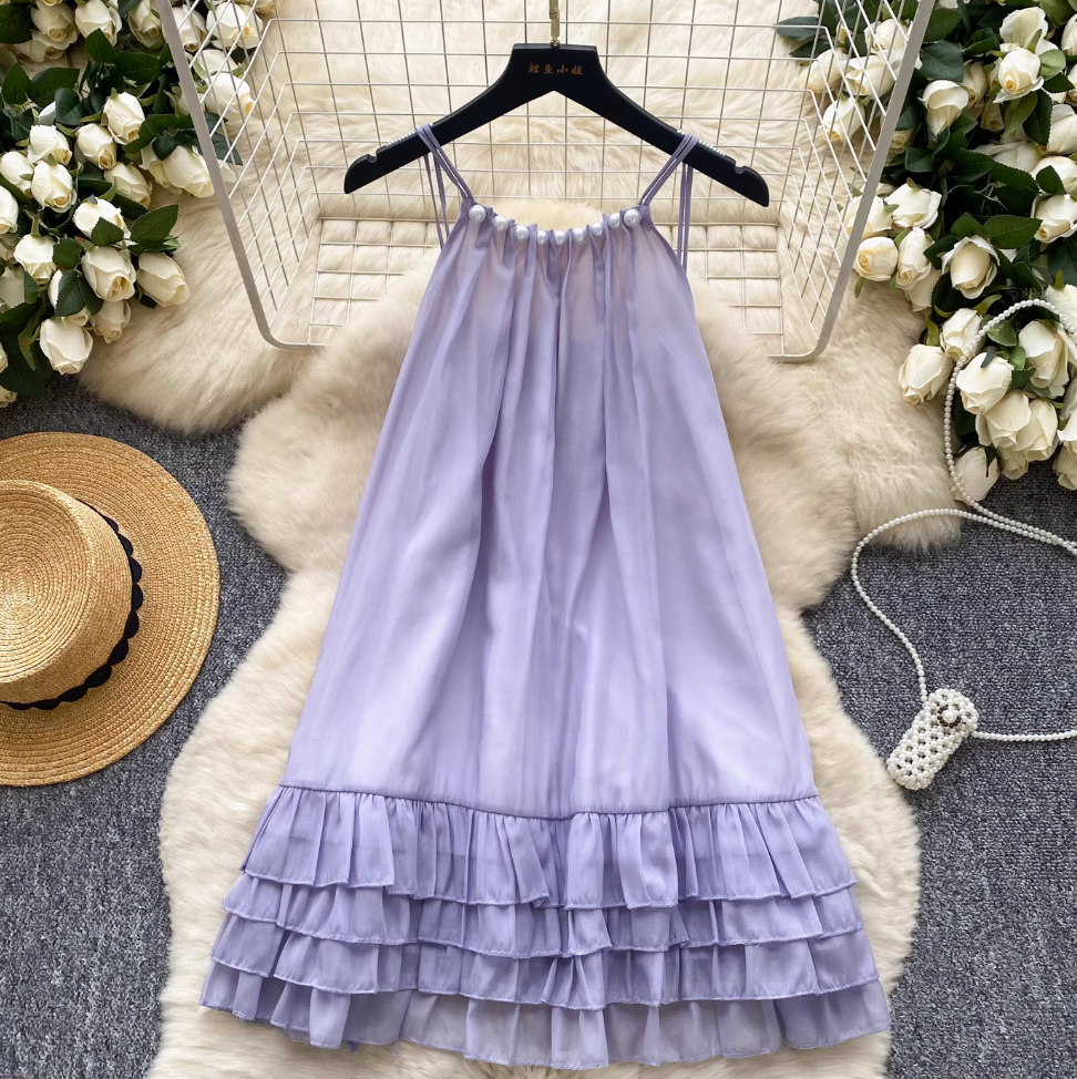 Sweetie Beaded Layered Slip Dress
