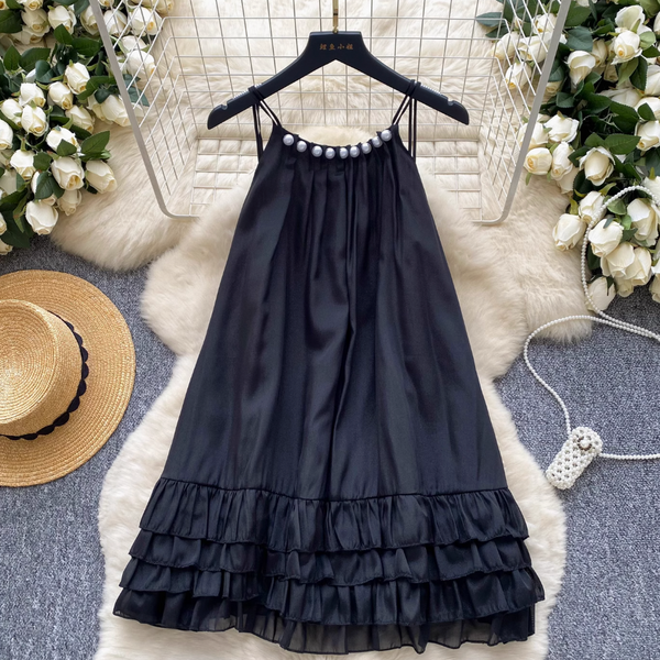 Sweetie Beaded Layered Slip Dress