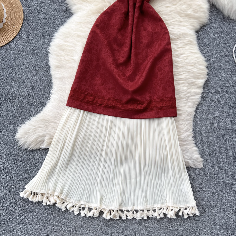 Chinese Style Plate Button Jacquard Dress