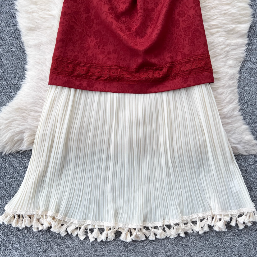Chinese Style Plate Button Jacquard Dress