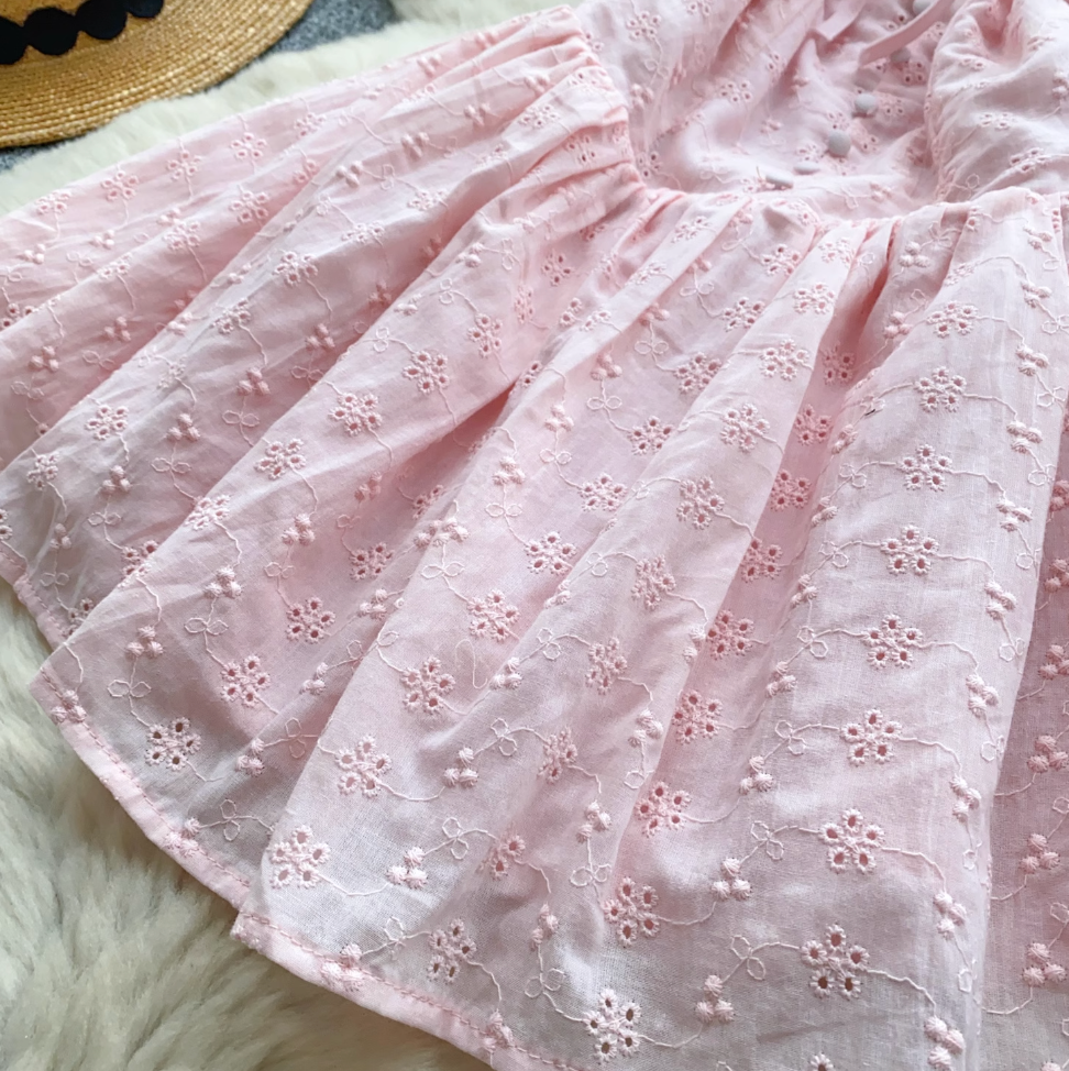 Sweetie Lace-up Patchwork Puffy Dress