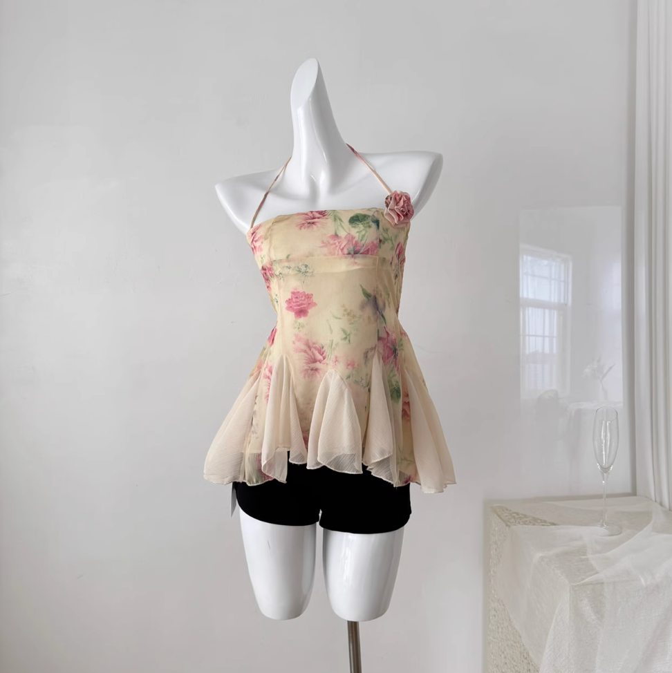 Lace Patchwork Floral Mesh Dress