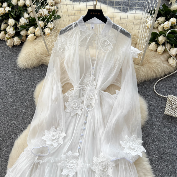 Fairy White Mesh Dress & Slip Dress