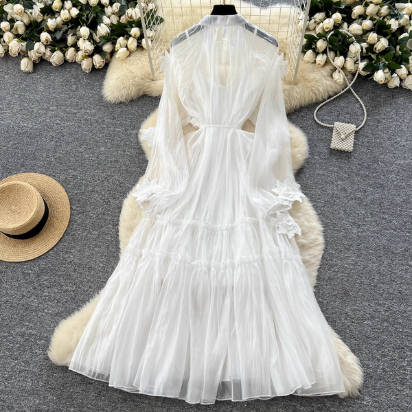 Fairy White Mesh Dress & Slip Dress