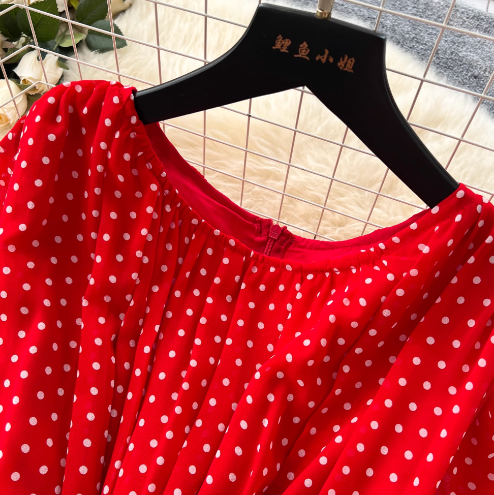 Premium Polka Dot Layered Cake Dress