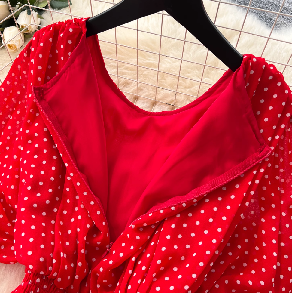 Premium Polka Dot Layered Cake Dress