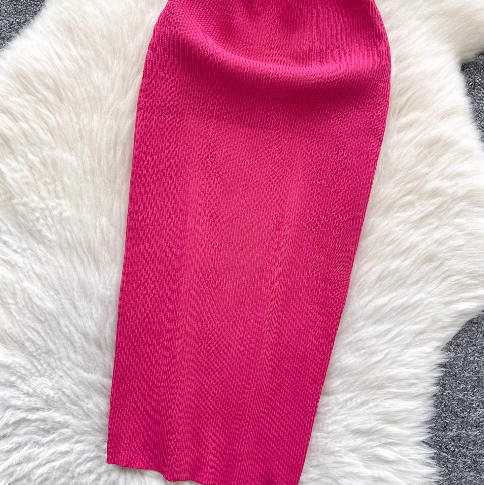 Sexy Backless Knitted Halter Dress