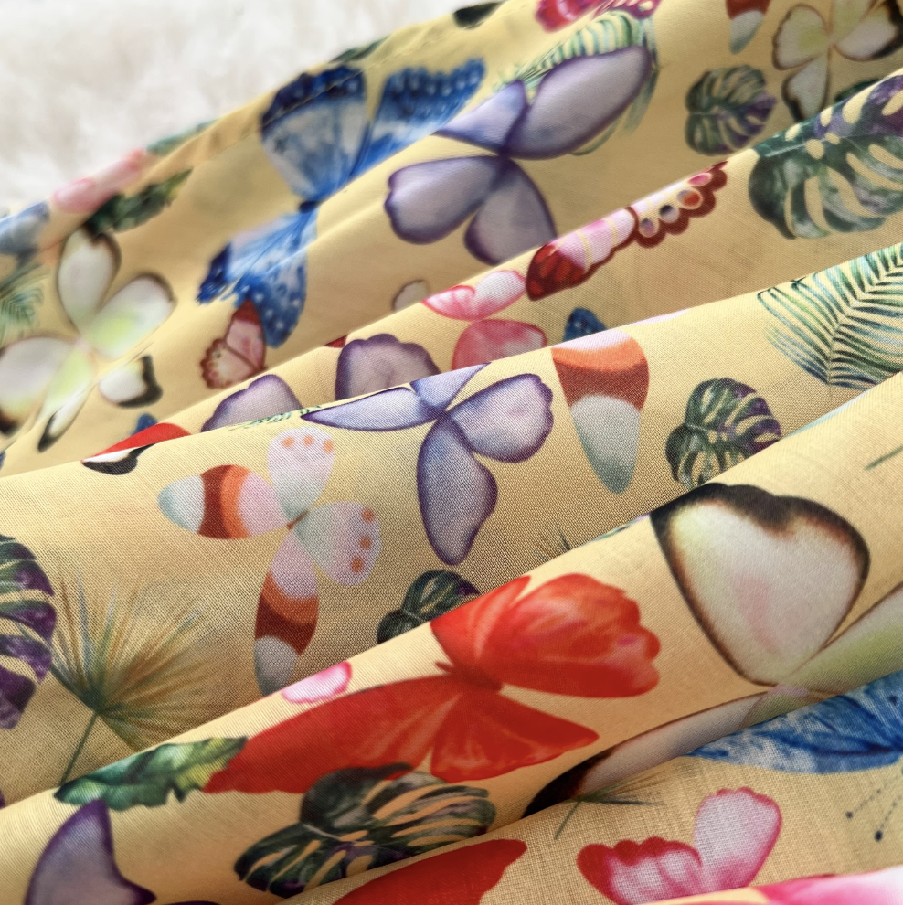 Off-shoulder Colorful Floral Fishtail Dress