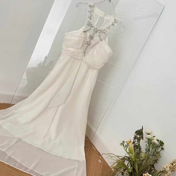 Rhinestone Studded Fairy Halter Dress