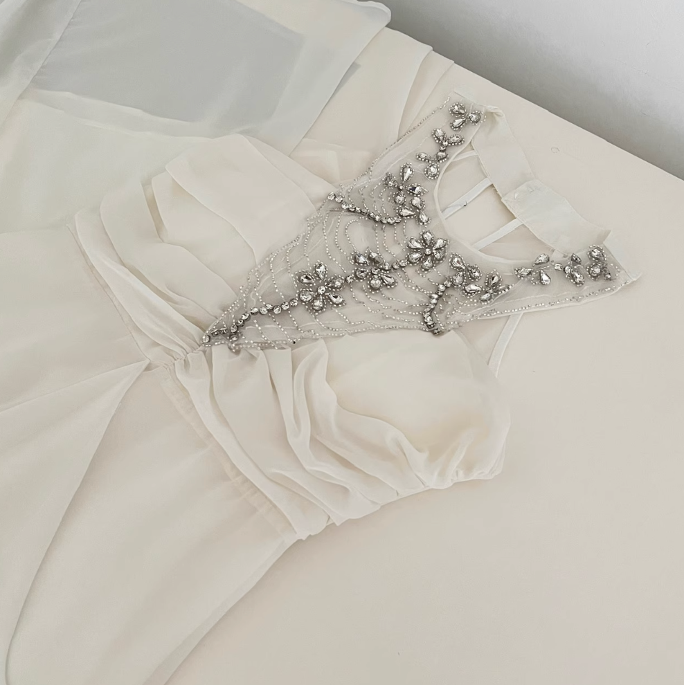 Rhinestone Studded Fairy Halter Dress