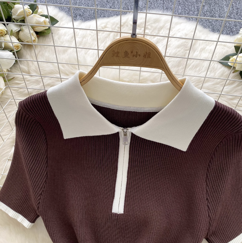 Vintage Zipped Knit Bodycon Dress