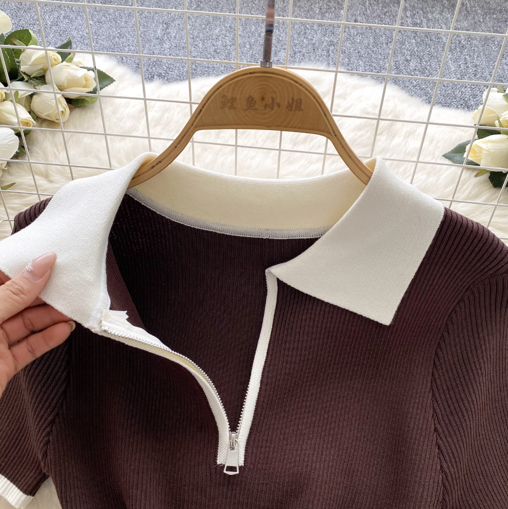 Vintage Zipped Knit Bodycon Dress