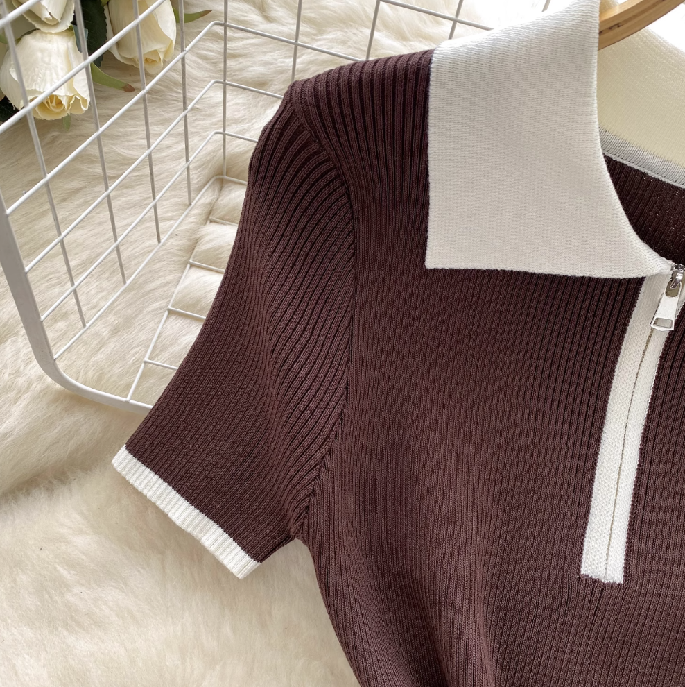 Vintage Zipped Knit Bodycon Dress