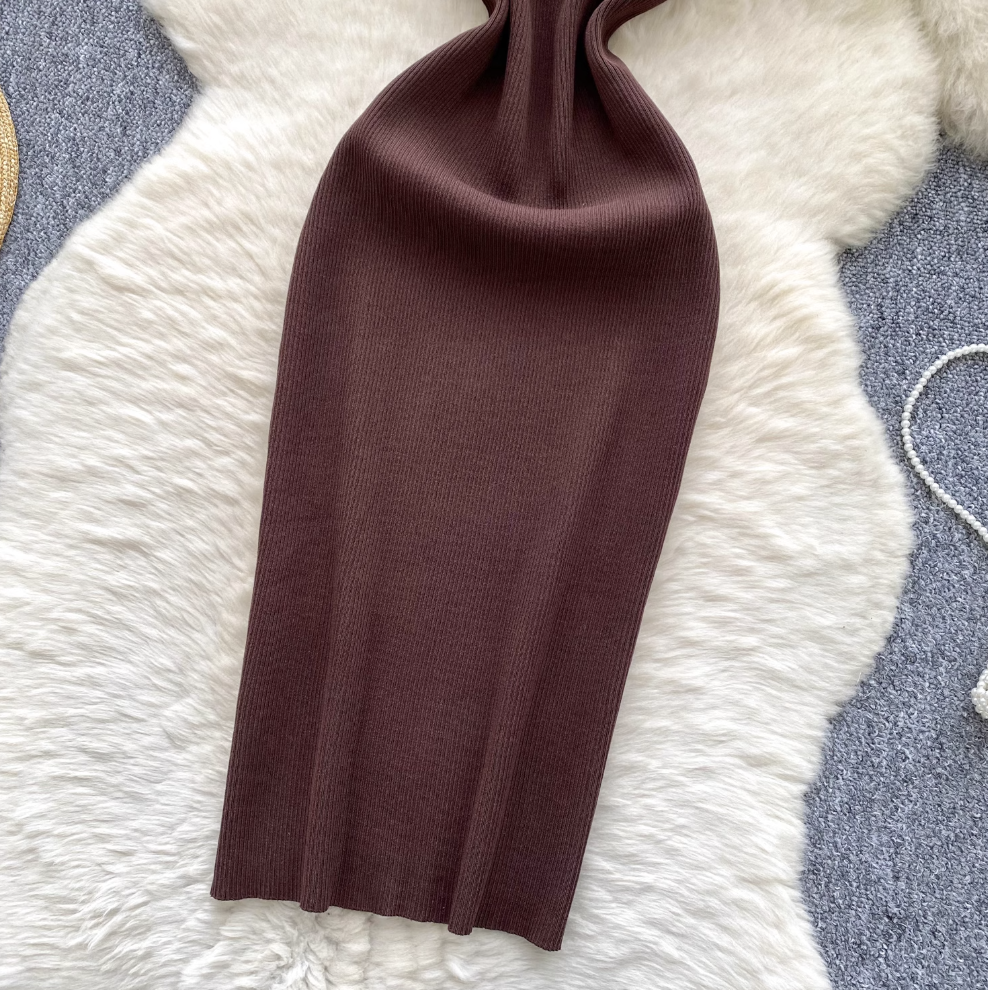 Vintage Zipped Knit Bodycon Dress