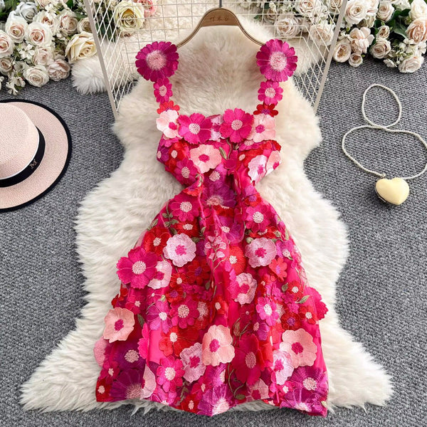 Sweetie 3D Colorful Flower Dress