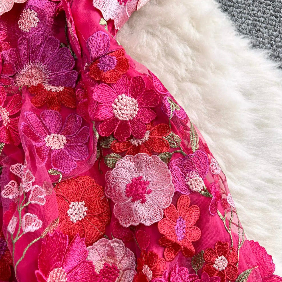 Sweetie 3D Colorful Flower Dress
