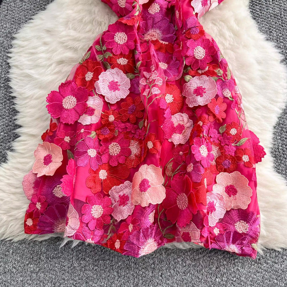 Sweetie 3D Colorful Flower Dress