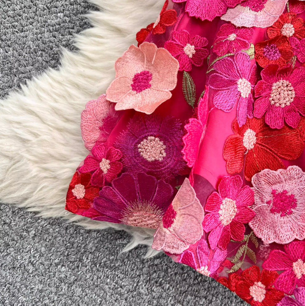 Sweetie 3D Colorful Flower Dress