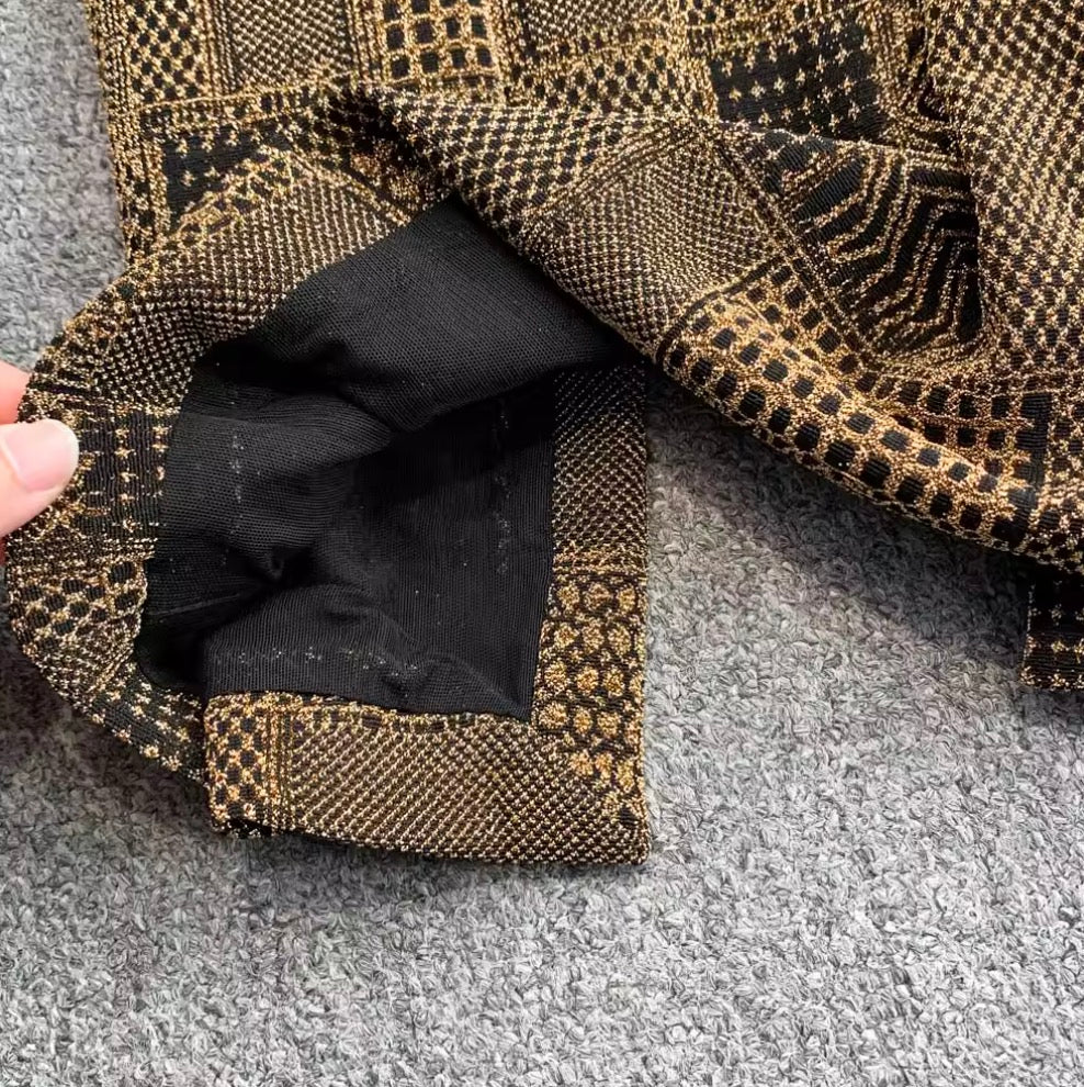 Irregular Design Hollowed Chain-connect Dress