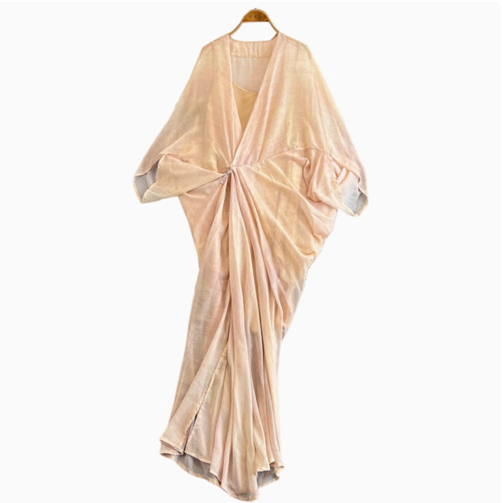 Irregular Design Outwear & Slip Dress 2Pcs