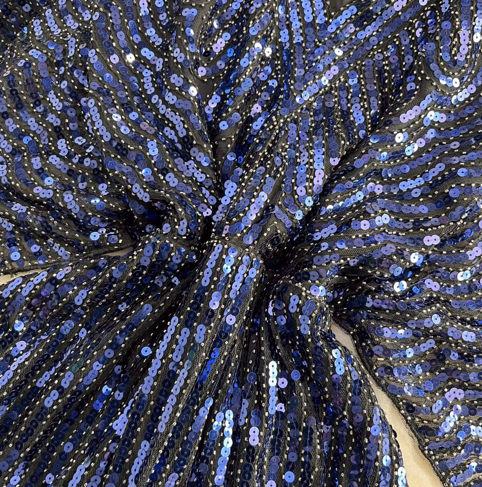 Elegant V-neck Sequined Embroidery Dress
