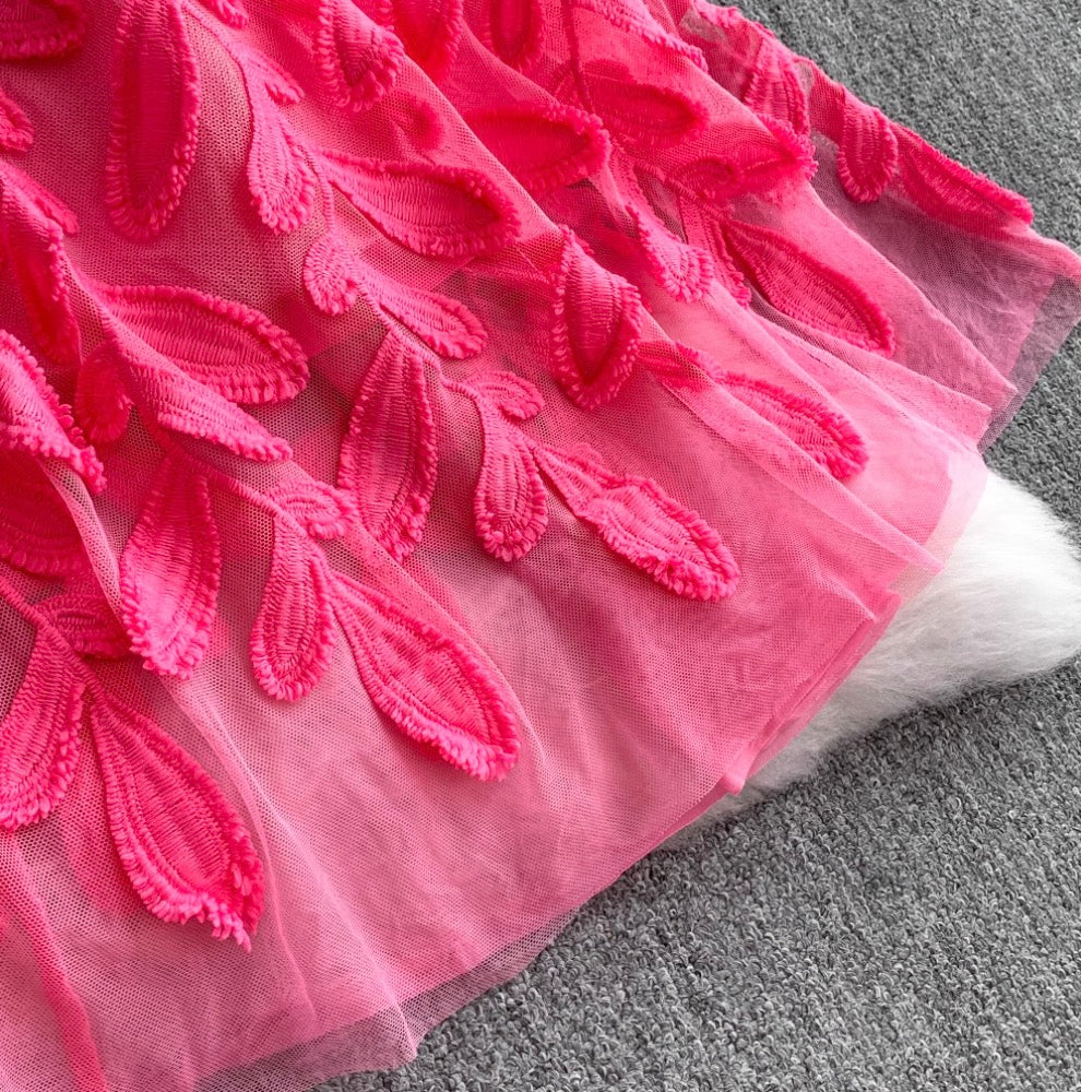 Sweetie Rose Red 3D Slip Dress