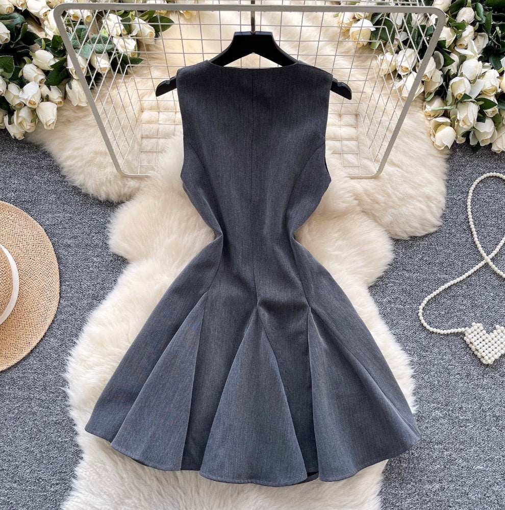 Vintage Sleeveless Multi-Bow Dress