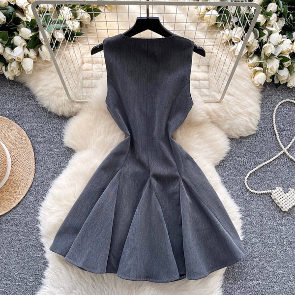 Vintage Sleeveless Multi-Bow Dress