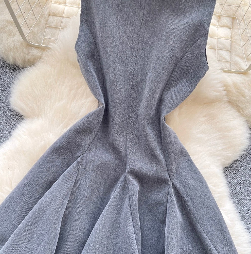 Vintage Sleeveless Multi-Bow Dress