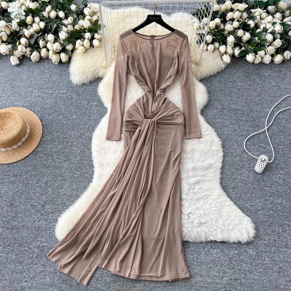 Niche Knotted Slim-fit Dress