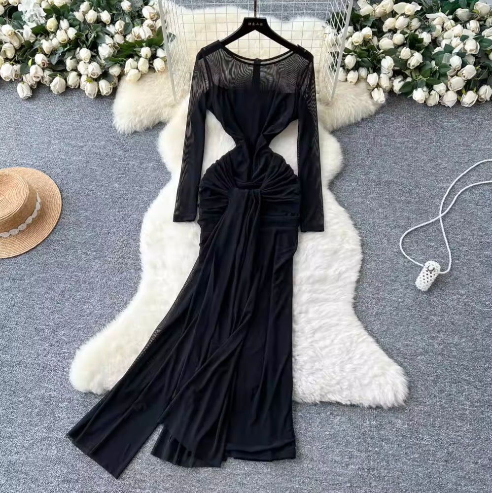 Niche Knotted Slim-fit Dress