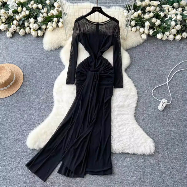 Niche Knotted Slim-fit Dress