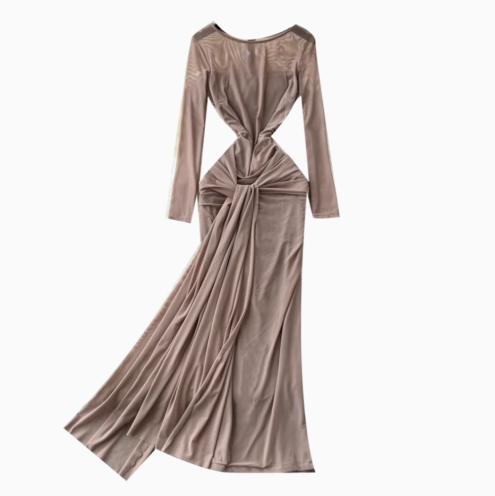 Niche Knotted Slim-fit Dress