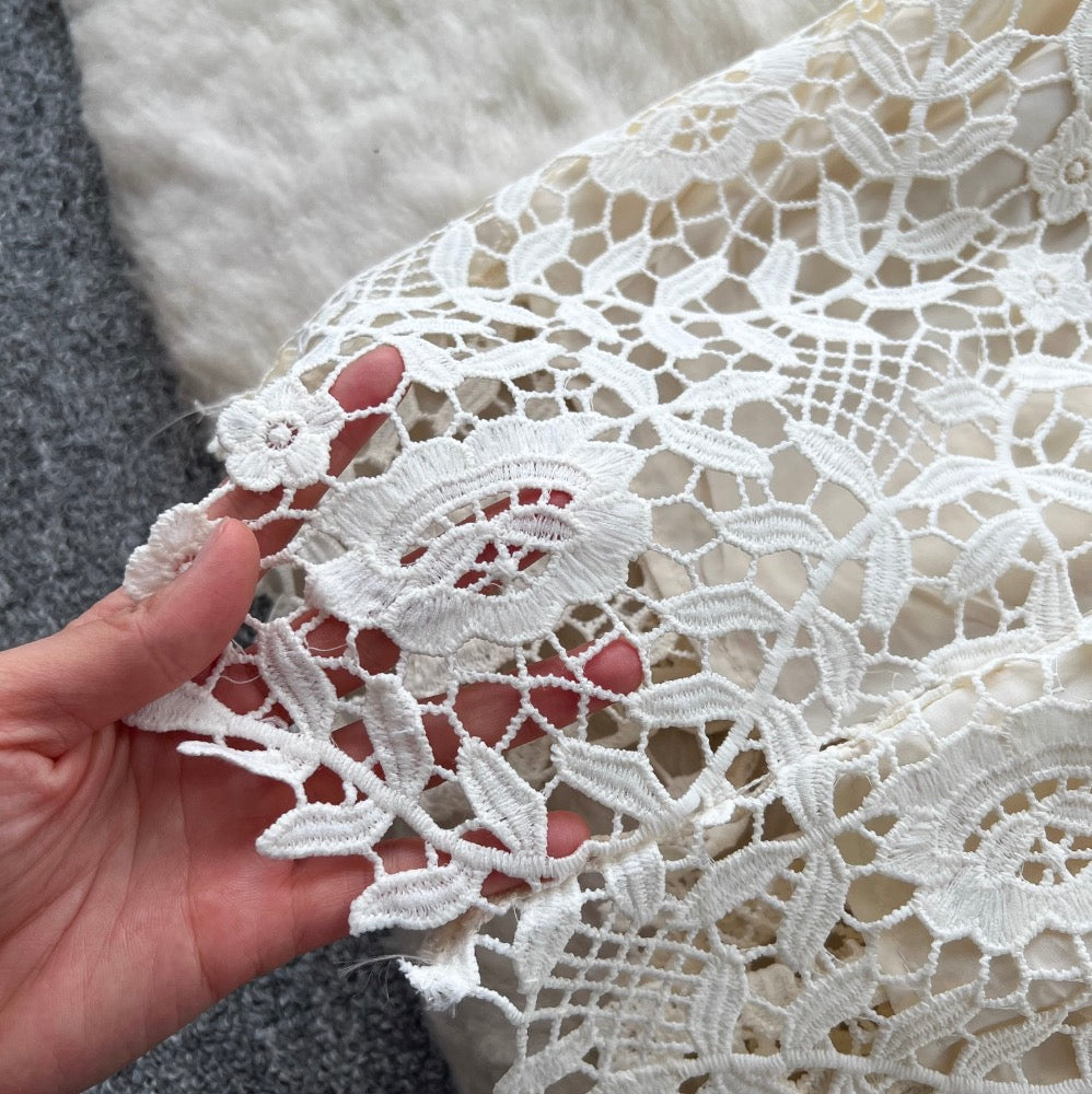 High-end Rhinestone Studded Embroidery Dress