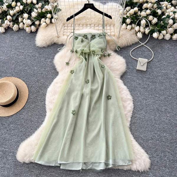 Fairy Green Mesh Slip Dress