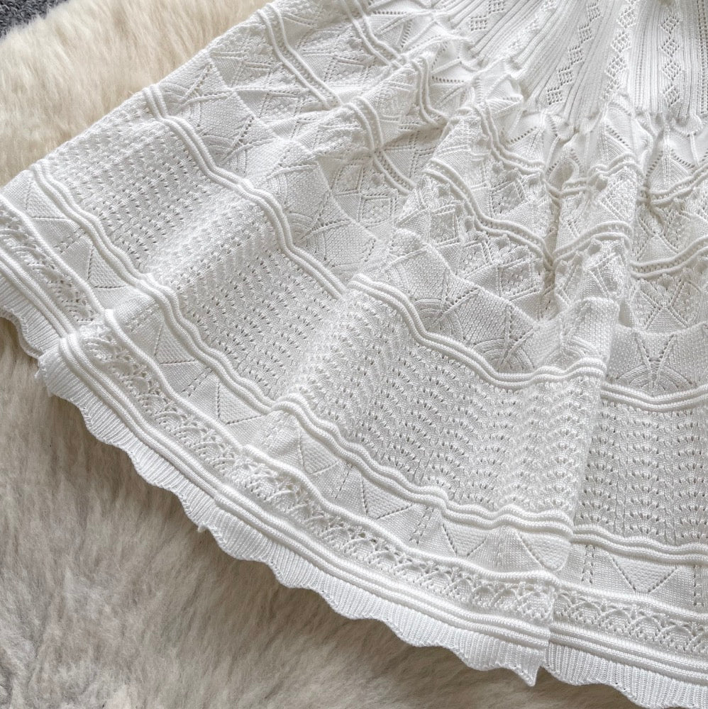 Vintage U-neck Knitted Slip Dress