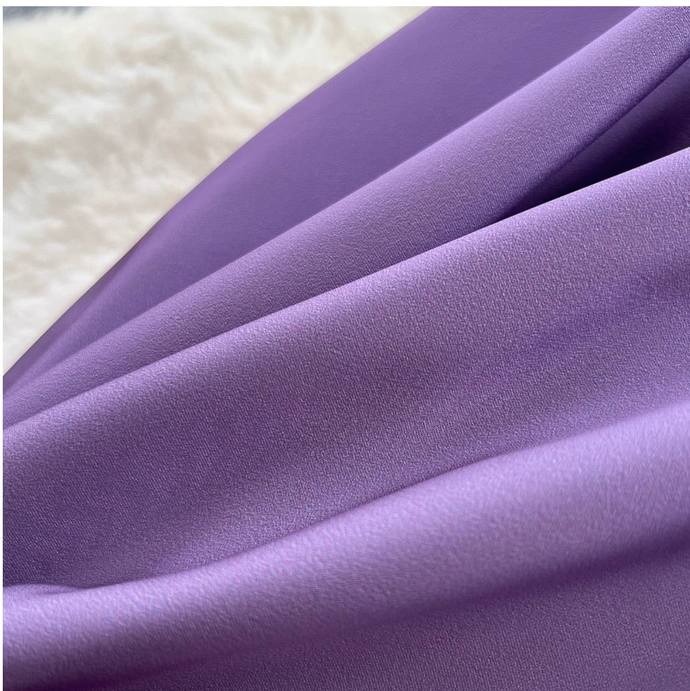 Draped Neckline Gradient Purple Slip Dress