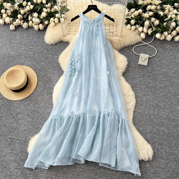 Fairy Purple A-line Sleeveless Dress