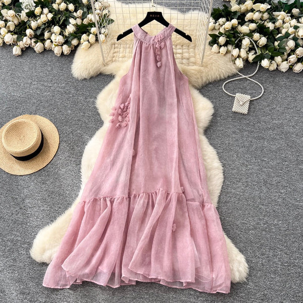 Fairy Purple A-line Sleeveless Dress