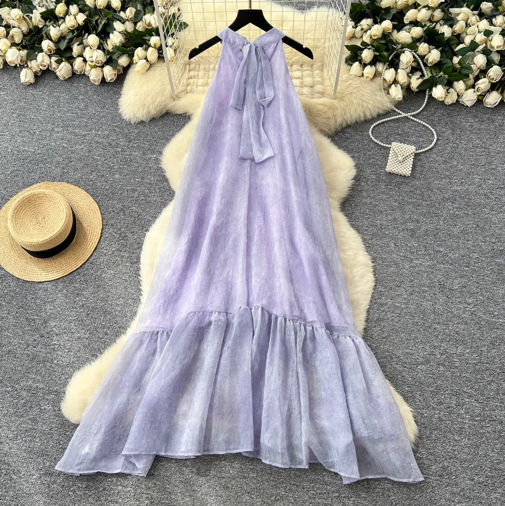 Fairy Purple A-line Sleeveless Dress