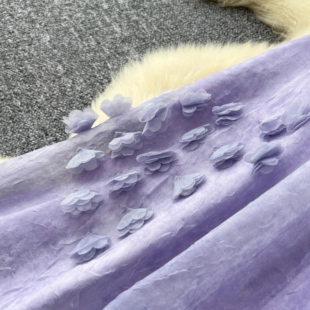 Fairy Purple A-line Sleeveless Dress