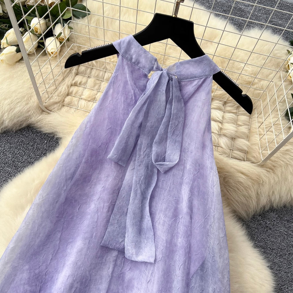 Fairy Purple A-line Sleeveless Dress