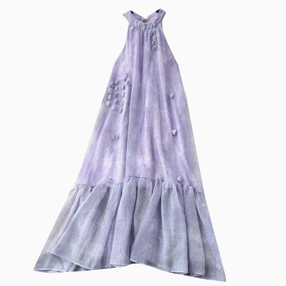 Fairy Purple A-line Sleeveless Dress
