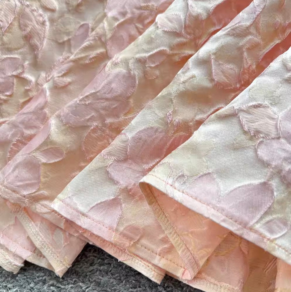 Vintage Pink Jacquard Slip Dress