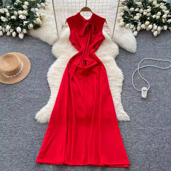 3D Ruffled Flower Sleeveless Dress